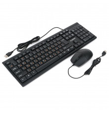 Комплект клавиатура и мышь Gembird пров.  KBS-9150 черн.,104кл, 3кн., каб.1.5м (270739)