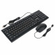 Комплект клавиатура и мышь Gembird пров.  KBS-9150 черн.,104кл, 3кн., каб.1.5м (270739)