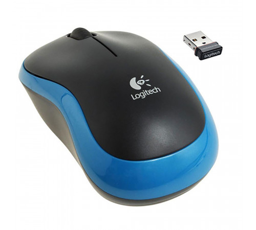 Мышь беспроводная Lgitech M185 Blue |910-002239| синяя, оптическая, 1000dpi, 2.4GHz, USB-ресивер Logitech Unifying® {10} (028852)