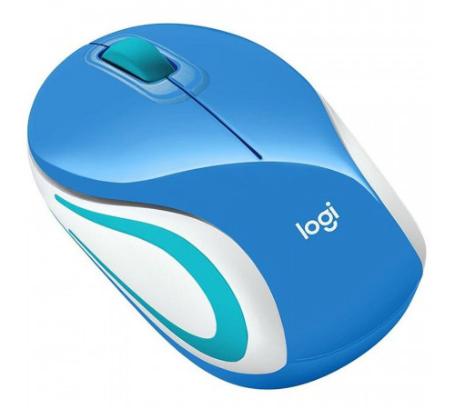 Мышь беспроводная Lgitech M187 Blue |910-002733| портативная, синяя, оптическая, 1000dpi, 2.4GHz, |910-002733| USB-ресивер Logitech Unifying® (032200)