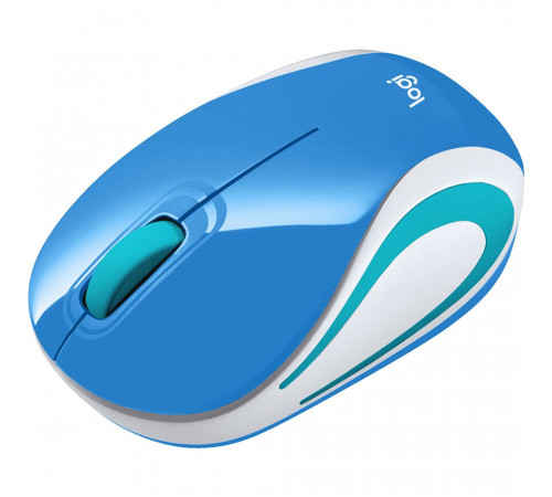 Мышь беспроводная Lgitech M187 Blue |910-002733| портативная, синяя, оптическая, 1000dpi, 2.4GHz, |910-002733| USB-ресивер Logitech Unifying® (032200)