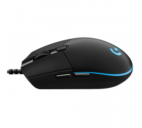 Мышь игровая Logitech G PRO |910-005440| черная, cенсор Hero 25K 100-25600dpi, USB 2.1м, 6 кнопок, |910-005440| 5 профилей пользователя, RGB-подсветка, под обе руки (079724) {4}