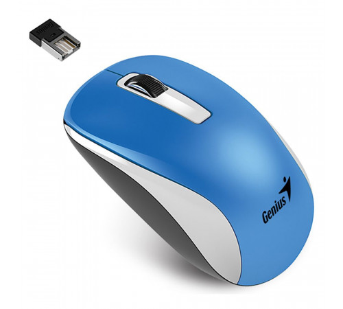 Мышь беспроводная Genius NX-7010 Blue |31030114110| синий, BlueEye, 1200dpi, 3 кнопки, 2.4GHz, USB |31030114110| приемник (250913)