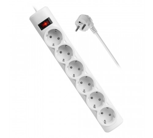 Сетевой фильтр Defender  DFS 155 5 м, белый, 6 розеток DEFENDER (994934)