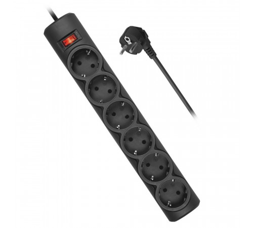 Сетевой фильтр Defender  DFS 153 3 м, черный, 6 розеток DEFENDER (994958)