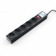Фильтр-удлинитель Power Cube SPG-B-6-BLACK 1,9 м 5 розеток (черный графит) 10А/2,2кВт  (200088) {27}