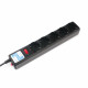 Фильтр-удлинитель Power Cube SPG-B-6-BLACK 1,9 м 5 розеток (черный графит) 10А/2,2кВт  (200088) {27}
