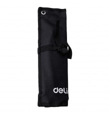 Набор комбинированных гаечных ключей 12 шт Deli DL130012A размеры 6,8,10,11,12,13,14,15,17,19,22,24мм, матовая хромированная поверхность, чехол из ткани Оксфорд