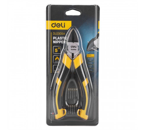 Бокорезы Deli DL0305A 135мм Сталь CrV, двухкомпонентная ручка