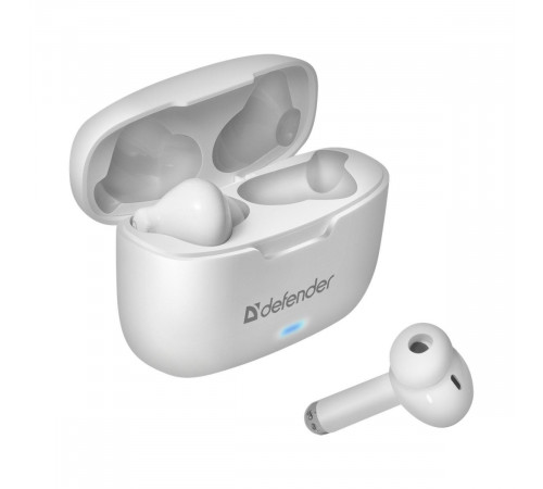 Гарнитура беспроводная Defender Twins 903 белый,TWS, Bluetooth (639033)