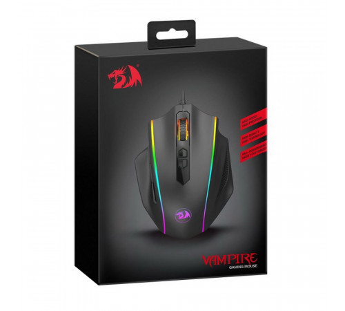 Мышь проводная игровая Redragon Vampire RGB,9 кнопок,10000dpi (776105)