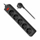 Сетевой фильтр Defender  ES 3 3 м, черный, 5 розеток DEFENDER {45} (99485)