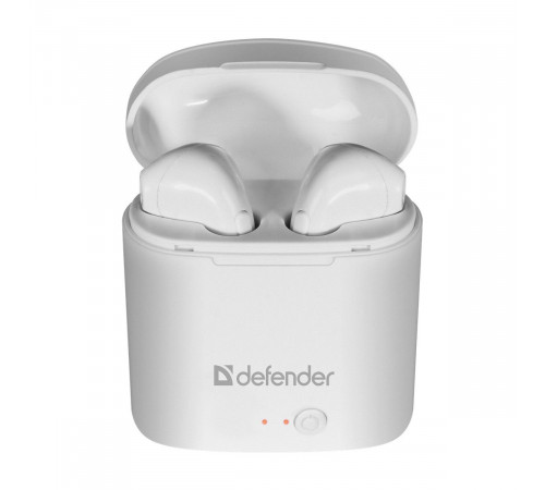 Гарнитура беспроводная Defender Twins 630 белый,TWS, Bluetooth (636308)