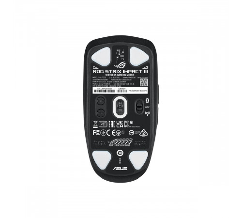 Мышь ASUS P520 ROG STRIX IMPACT III WL 57-72g 36,000DPI Bluetooth 5.1 2.4GHz 6buttons