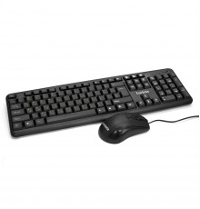 Комплект клавиатура и мышь Exegate  Combo MK120 (кл-ра 104кл+мышь 1000dpi 3кн.+sсroll USB, шнуры 1,5м, черн,»