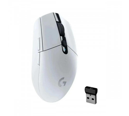 Мышь Logitech Мышь игровая Logitech G304 Lightspeed White белая, 200-12000dpi, беспроводная 2.4GHz, USB приемник LIGHTSPEED™, 6 программируемых кнопок, под обе руки