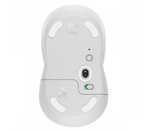 Мышь Logitech Мышь беспроводная Logitech M650 Signature Off White белая, 400-4000 dpi, Bluetooth + 2.4G, 5 кнопок, АА-батарейка, полноразмерная, правый хват