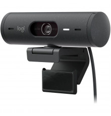 Вeб-камера Logitech Webcam BUSINESS BRIO 505 Graphite черная, автофокус, 4Мп, макс. разрешение 1080p/30fps/720p/60fps, угол обзора 90°/78°/65°, цифровой zoom 4x, USB-C 1.5м, шторка