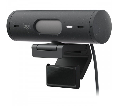 Вeб-камера Logitech Webcam BUSINESS BRIO 505 Graphite черная, автофокус, 4Мп, макс. разрешение 1080p/30fps/720p/60fps, угол обзора 90°/78°/65°, цифровой zoom 4x, USB-C 1.5м, шторка