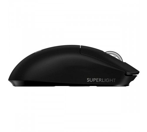 Мышь Logitech Мышь игровая Logitech G PRO X Superlight Black черная, беспроводная Lightspeed, cенсор Hero 25K 100-25600dpi, 5 кнопок, облегченная 63гр, правый хват