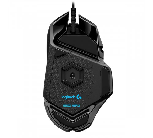 Мышь игровая Logitech G502 Hero16K черная, оптическая (Hero25K) , 100-25600dpi, 1мс, USB 2.1м, 11 кнопок (2 механика), RGB подсветка, утяжелители, под правую руку
