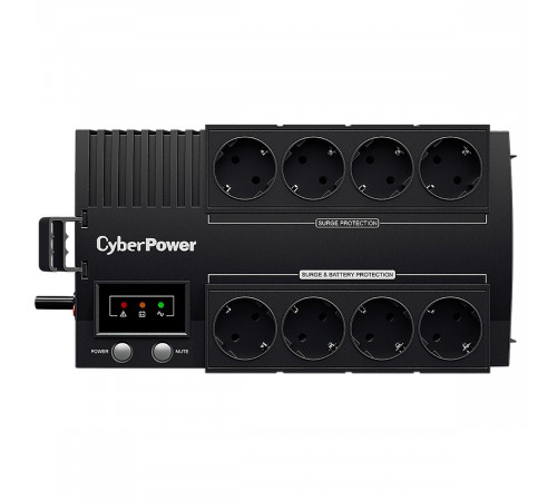 Источник бесперебойного питания (ИБП)  BS450E Line-Interactive CyberPower NEW 450VA/270W USB (4+4 EURO). UPS Line- Interactive CyberPower BS450E NEW 450VA/270W USB (4+4 EURO).