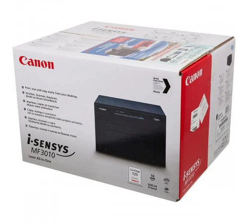Canon imageClass MF3010 А4, МФУ, лазерное, черно-белое , 18стр/мин, 400х600dpi, 64Мб,USB,700стр/картридж, (5252B011)