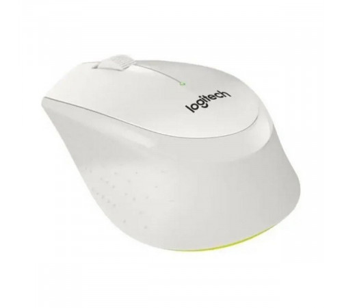 Мышь Logitech Мышь беспроводная Logitech M330 Silent Plus White бнлая, оптическая, 1000dpi, 2.4GHz,USB-ресивер, бесшумная, под правую руку