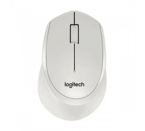 Мышь Logitech Мышь беспроводная Logitech M330 Silent Plus White бнлая, оптическая, 1000dpi, 2.4GHz,USB-ресивер, бесшумная, под правую руку