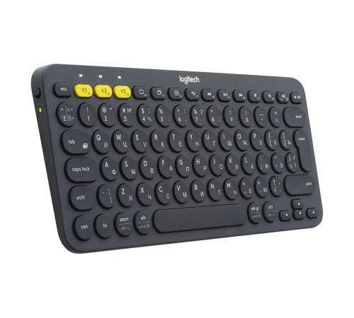 Клавиатура беспроводная Logitech K380 Multi-Device Bluetooth Keyboard Gray серая, копактная, 79 круглых клавиш, Bluetooth 3,0, подключение до 3-х устройств одновременно