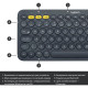 Клавиатура беспроводная Logitech K380 Multi-Device Bluetooth Keyboard Gray серая, копактная, 79 круглых клавиш, Bluetooth 3,0, подключение до 3-х устройств одновременно