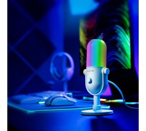 Микрофон Razer Seiren V3 Chroma White Edition