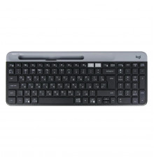 Клавиатура Logitech K580 |920-009275| черно-серая, компактная, 101 клавиша, Bluetooth или 2.4 GHz, |920-009275| USB-ресивер (Logitech Unifying®), 2 элемента ААА (086692)