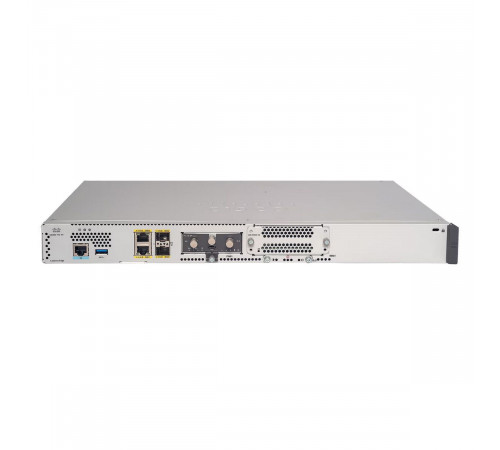 Маршрутизатор CISCO C8200L 1RU w/ 1 NIM slot and 4x 1 Gigabit Ethernet WAN ports, HSEC License key (enables upto 500Mbps IPsec traffic), 4GB DRAM, 8GB FLASH, fixed 100W AC power supply