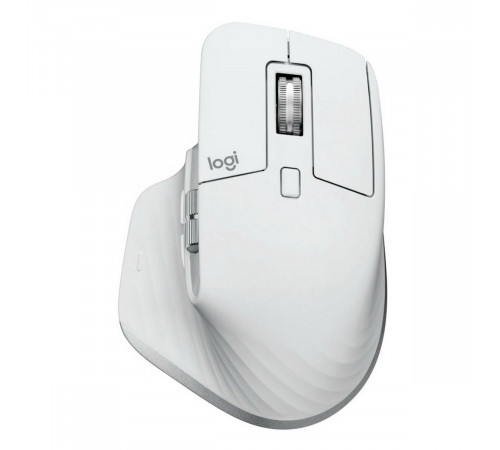 Мышь Logitech Мышь беспроводная Logitech MX Master 3S Pale Grey серая, 200-8000 dpi (Darkfield high precision), Bluetooth+2.4 GHz USB-ресивер (Logitech Unifying®), 7 кнопок, перезаряжаемая литий-полимерная батарея (500 мА·ч)