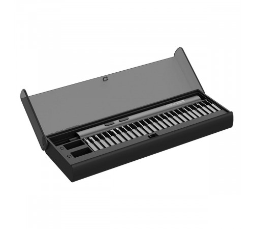 Отвертка аккумуляторная прецизионная "Home series Black" Deli DY-DP04-1B1 (3,7В, 260мА*ч, 0,2/3Нм, 200об/мин, Type-C, набор бит 25 шт, кейс)