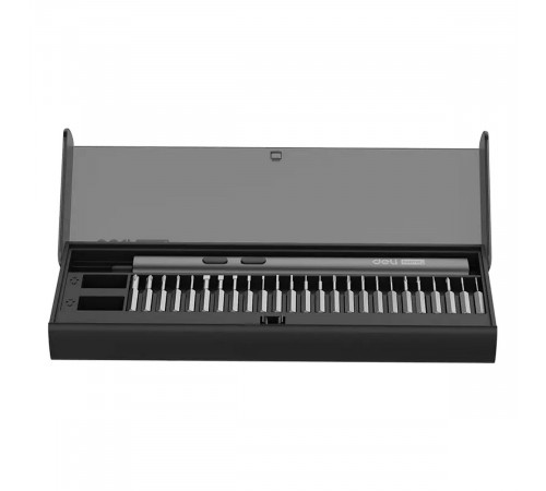 Отвертка аккумуляторная прецизионная "Home series Black" Deli DY-DP04-1B1 (3,7В, 260мА*ч, 0,2/3Нм, 200об/мин, Type-C, набор бит 25 шт, кейс)