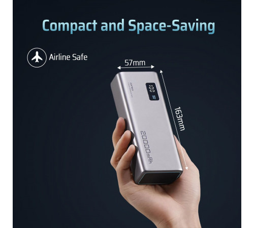 Внешний аккумулятор CUKTECH 20000mAh PB200P 150W Type-C x2, USB-A x1