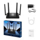 Маршрутизатор CUDY BE3600 Gigabit Wi-Fi 7 Router Dual Band Mesh Router, Chipset Broadcom, 802.11be/ax/ac/a/b/g/n, 2882Mbps at 5GHz + 688Mbps at 2.4GHz, 5 x 10/100/1000Mbps Ports, 4 x 5dBi fixed antennas, WiFi router/AP/ Repeater/WISP Mode, PPTP/L2TP/OpenV