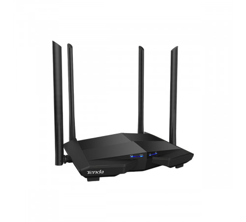 Маршрутизатор Tenda AC10 Двухдиапазонный гигабитный Wi-Fi роутер AC1200 до 300 Мбит/с на 2,4 ГГц + до 867 Мбит/с до 5 ГГц, LAN 3x1 Гбит/с, WAN 1x1 Гбит/с, 4*5dBi внешние антенны
