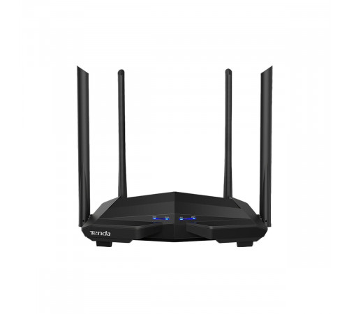 Маршрутизатор Tenda AC10 Двухдиапазонный гигабитный Wi-Fi роутер AC1200 до 300 Мбит/с на 2,4 ГГц + до 867 Мбит/с до 5 ГГц, LAN 3x1 Гбит/с, WAN 1x1 Гбит/с, 4*5dBi внешние антенны