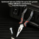 Удлиненные плоскогубцы Deli DL0103 160мм, Cr-V, эксцентриковый шарнир, антикоррозийное покрытие, трехкомпонентная прорезиненная рукоять