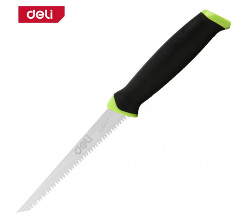 Ножовка выкружная по гипсокартону Deli DL580651 150мм, сталь 65Mn, 8TPI, шлифовка зубцов с 3-х сторон
