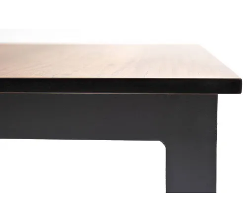 "Канны" журнальный столик из HPL 90х60, H40, каркас темно-серый (RAL 7024), цвет столешницы "дуб" 