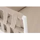 "Диего" кресло плетеное из роупа, каркас алюминий белый муар, роуп бежевый круглый, ткань бежевая 03 