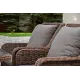 "Гляссе" обеденная группа из искусственного ротанга, цвет коричневый 