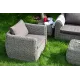 "Кальяри" кресло из искусственного ротанга (гиацинт), цвет серый 