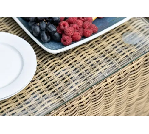 Лаунж-зона "Кон Панна" из искусственного ротанга, цвет соломенный –  