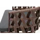 "Диего" стул плетеный из роупа, каркас из стали коричневый (RAL8016) муар, роуп коричневый круглый, ткань серая 