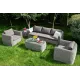 "Кальяри" кресло из искусственного ротанга (гиацинт), цвет серый 